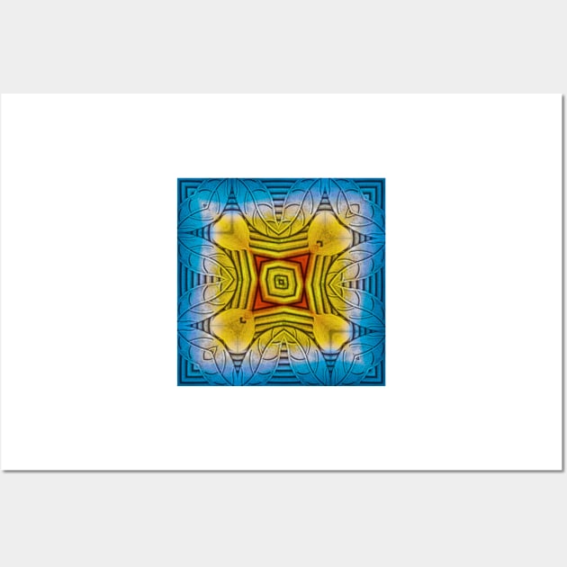 creative inspired by nature rainbow coloured square composition design Wall Art by mister-john
